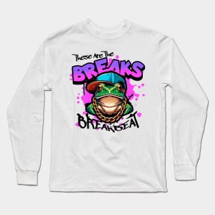 BREAKBEAT  - These Are The Breaks Frog (black/pink) Long Sleeve T-Shirt